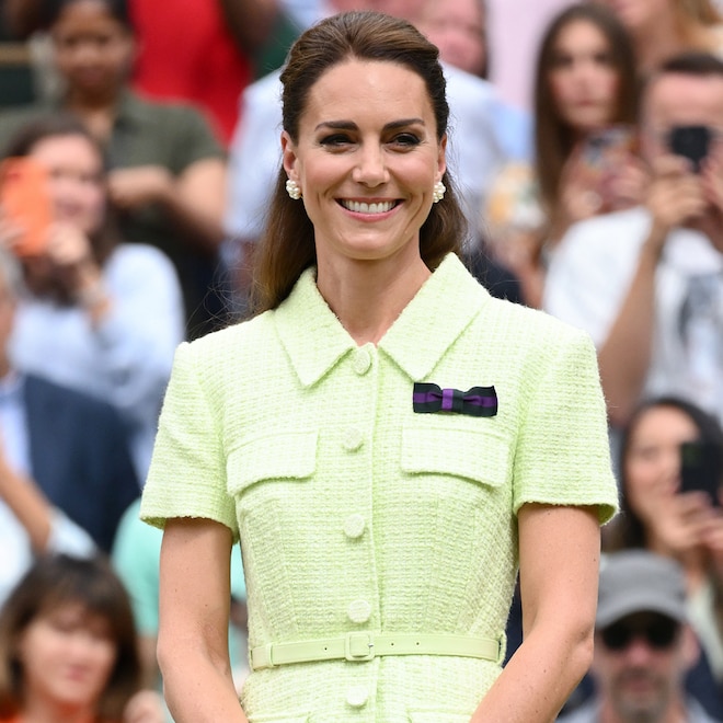 Kate Middleton Turns Heads in Tennis Ball Green Dress at Wimbledon Kate Middleton Turns Heads in Tennis Ball Green Dress at Wimbledon
